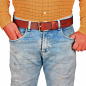 Preview: UMTI® Gürtel Herren Ledergürtel aus Büffelleder für Männer 25- (23A) Jeans Echtleder 35mm breit kürzbar Neu